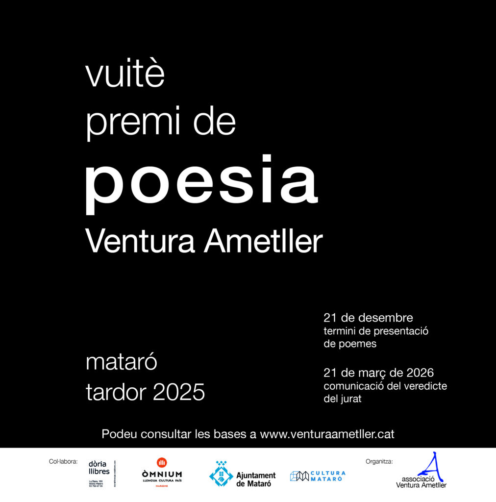 8e PREMI POESIA VA 2023 Anunci quadrat - Ventura Ametller