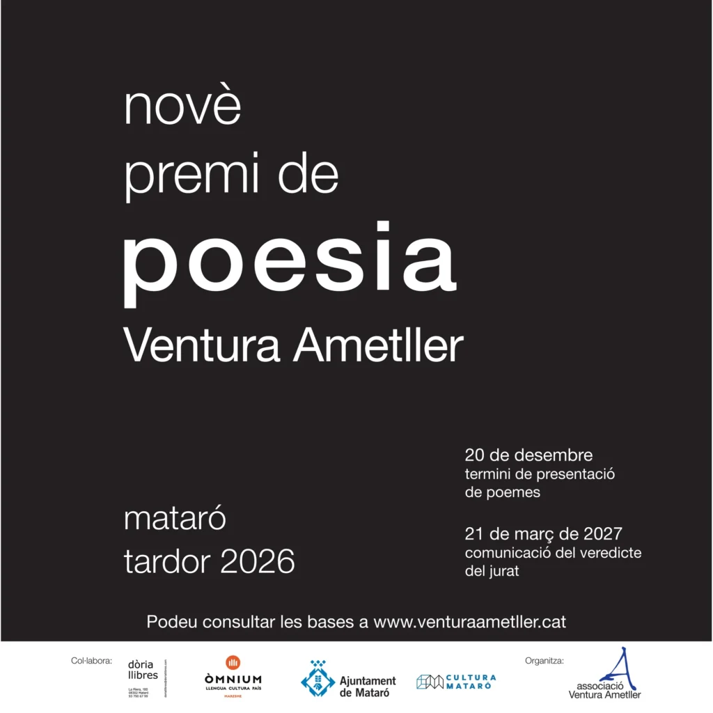 9e PREMI POESIA VA 2026 Anunci quadrat 1 2000 opt - Ventura Ametller